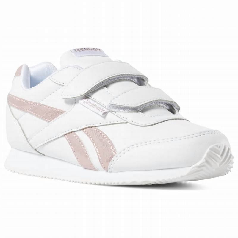 Tenisi Reebok Royal Classic Jog 2 Fete Albi/Roz Romania UR4527AX